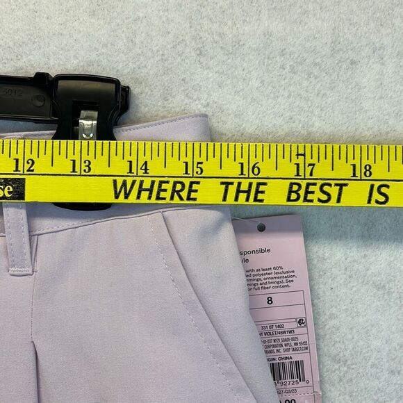 NWT WILD FABLE Dress Pants Womens Size 8 Light Violet Pleated High-Rise Wide Leg - Picture 10 of 16